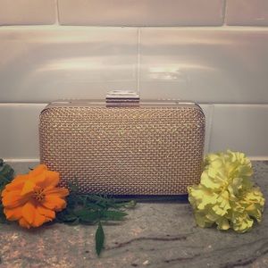 Rose Gold Shimmery clutch purse evening